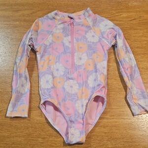 Wonder Nation Kids Rashguard with Floral Design